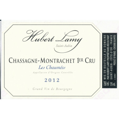 Domaine Hubert Lamy Chassagne Montrachet Les Chaumées 2021 Domaine Hubert Lamy Chassagne Montrachet Les Chaumées 2021