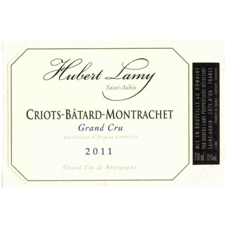 Domaine Hubert Lamy Criots Batard Montrachet Grand cru 2018