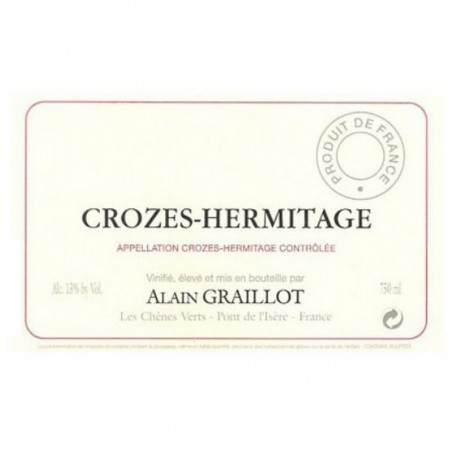 Domaine Alain Graillot Crozes Hermitage rouge 2019 Domaine Alain Graillot Crozes Hermitage rouge 2019