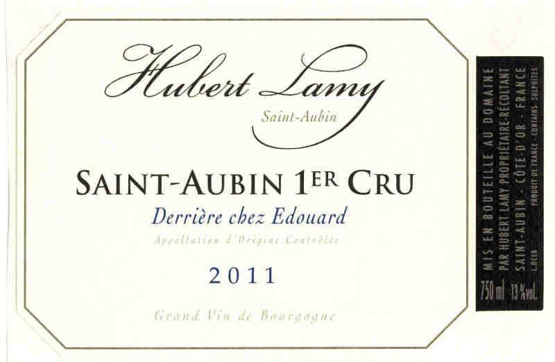 Domaine Hubert Lamy Saint Aubin 1er cru "Derrière chez Edouard" 2021