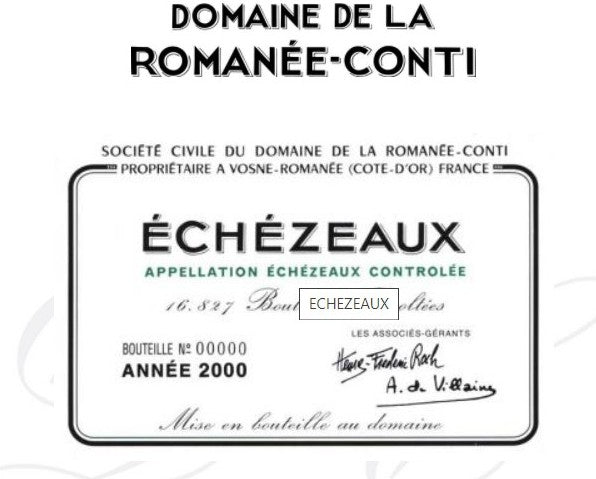 Domaine de la Romanée conti Echezeaux grand cru 2018