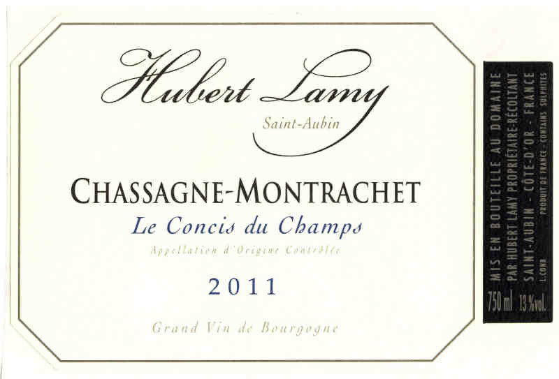 Domaine Hubert Lamy Chassagne Montrachet Concis du Champs 2023